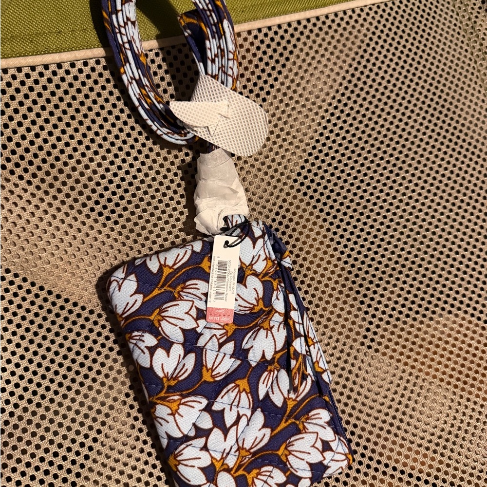 Vera Bradley Navy Floral lanyard for Id/Cards